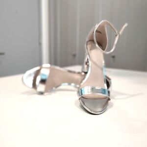 Madden Girl Silver Strappy Heels